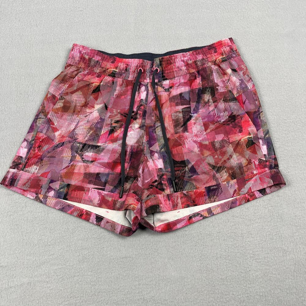 Lululemon Spring Break Away Pink Abstract Geometric Running Shorts Women's 8